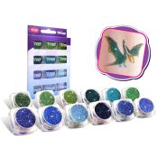 Csillámpor szett 12 x 2,5 ml hideg színek (cool colours)