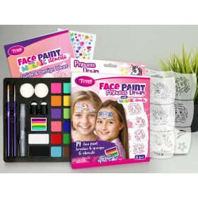 Princess Dream Arcfesték szett (6db mosaic sablonnal) - Új