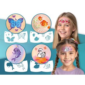   Sparkling Fantasy Arcfesték szett (6db mosaic sablonnal) - Új