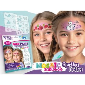   Sparkling Fantasy Arcfesték szett (6db mosaic sablonnal) - Új