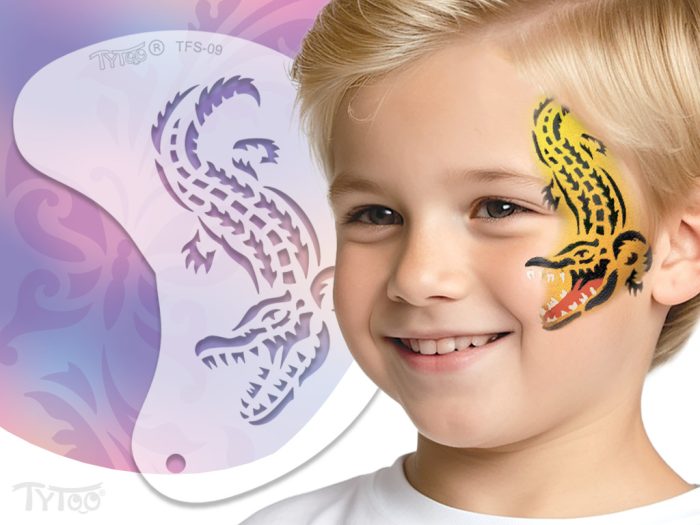 TyToo félarc sablon - Krokodil
