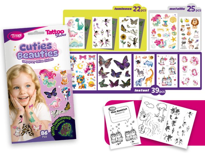 Cuties & Beauties Tetoválás Matrica Szett