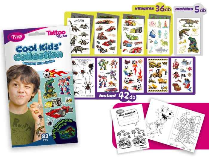 Cool Kids' Collection Tetoválás Matrica Szett
