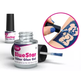 BlueStar Csillámtetoválás ragasztó 5ml Kékes-fehér