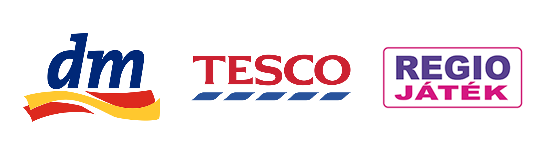 REGIO JÁTÉK, Tesco és dm logók – ahol TyToo termékek kaphatók